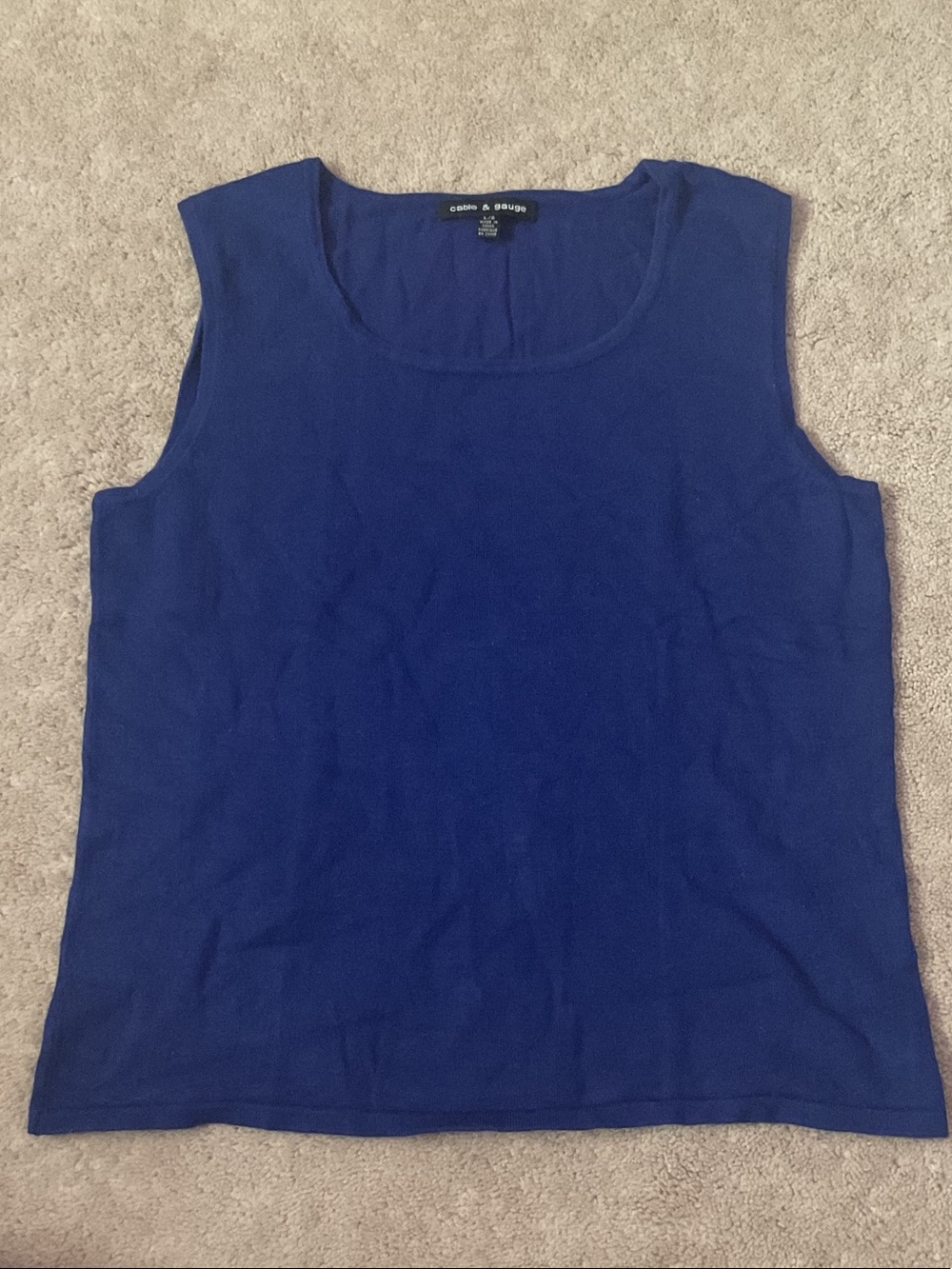 Cable & Gauge Royal Blue Scoop Neck Tank Top